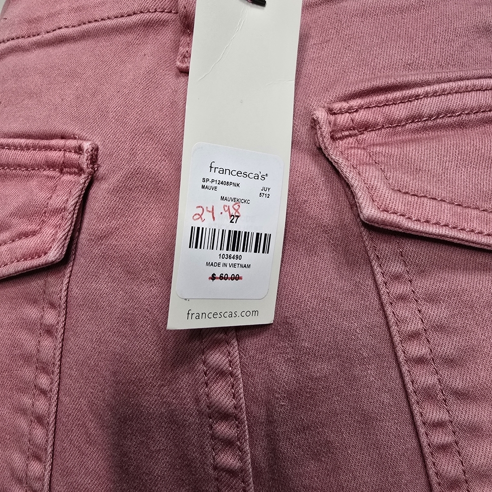 Heritage Pink High Rise Kick Crop Pants - Picture 4 of 4